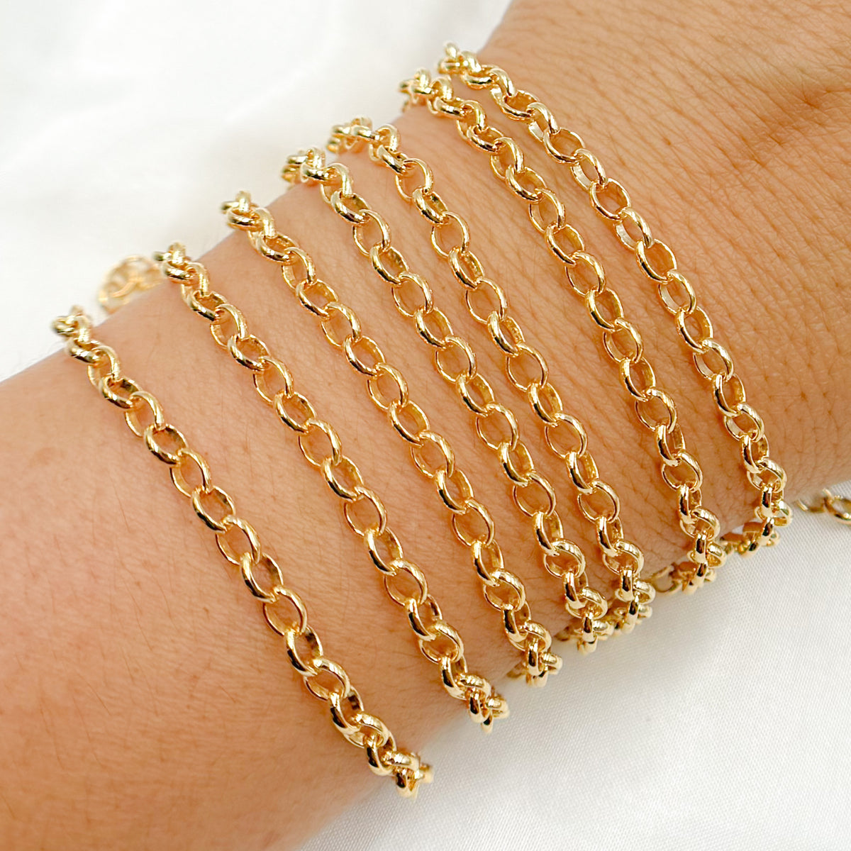 14K Gold Filled Oval Rolo Chain