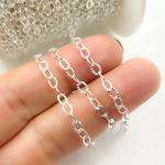 Load image into Gallery viewer, V188SS. Sterling Silver Flat Hammered Oval Link Chain