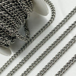 Load image into Gallery viewer, Oxidized 925 Sterling Silver Curb Chain.  Y2OX
