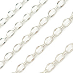 Load image into Gallery viewer, 944DSS. Sterling Silver Hammered Oval Link Chain
