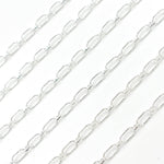 Load image into Gallery viewer, 8251-1ASS. Sterling Silver Textured Oval &amp; Smooth Round Link Chain
