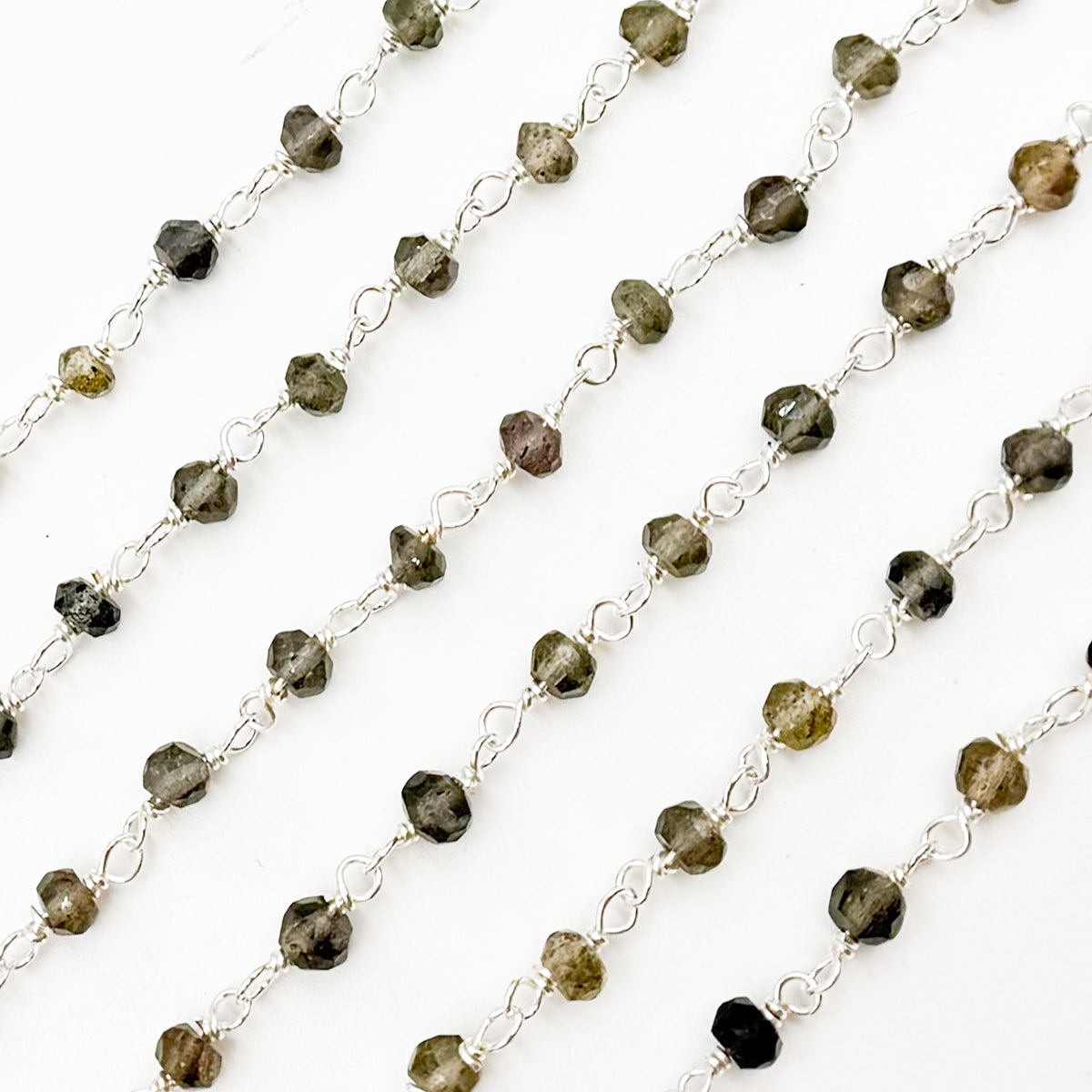 Andalusite Sterling Silver Wire Chain