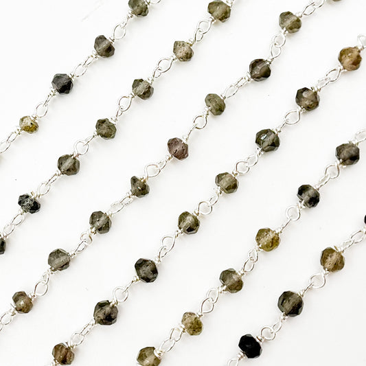 Andalusite Sterling Silver Wire Chain