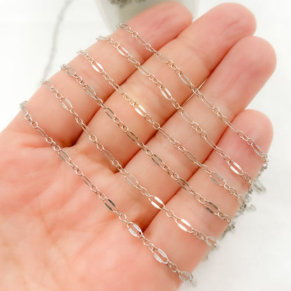 Oxidized Sterling Silver Flat Marina Chain