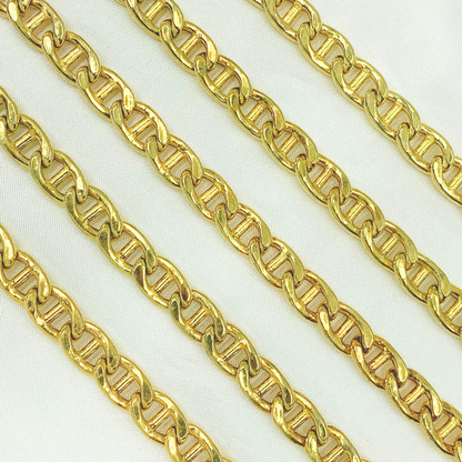 Y59GP. Gold Plated 925 Sterling Silver Curb Marina Chain