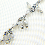 Load image into Gallery viewer, Coated Labradorite Cluster Dangle Oxidized Wire Chain. CLB16
