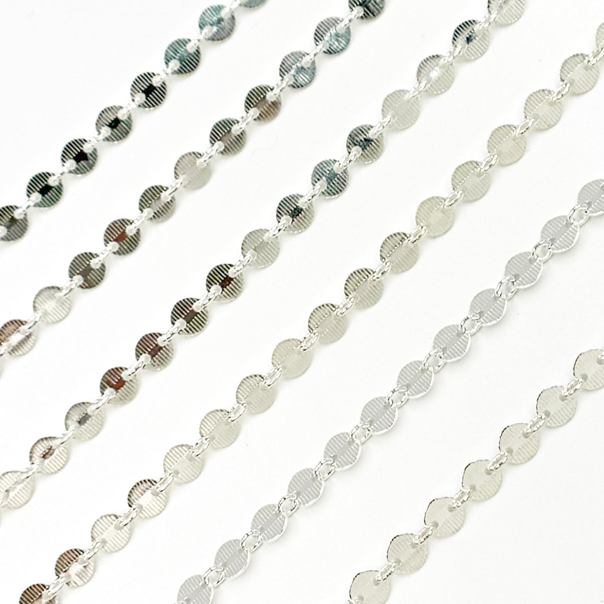 Sterling Silver Textured Disc Chain