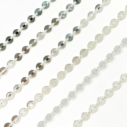 Sterling Silver Textured Disc Chain