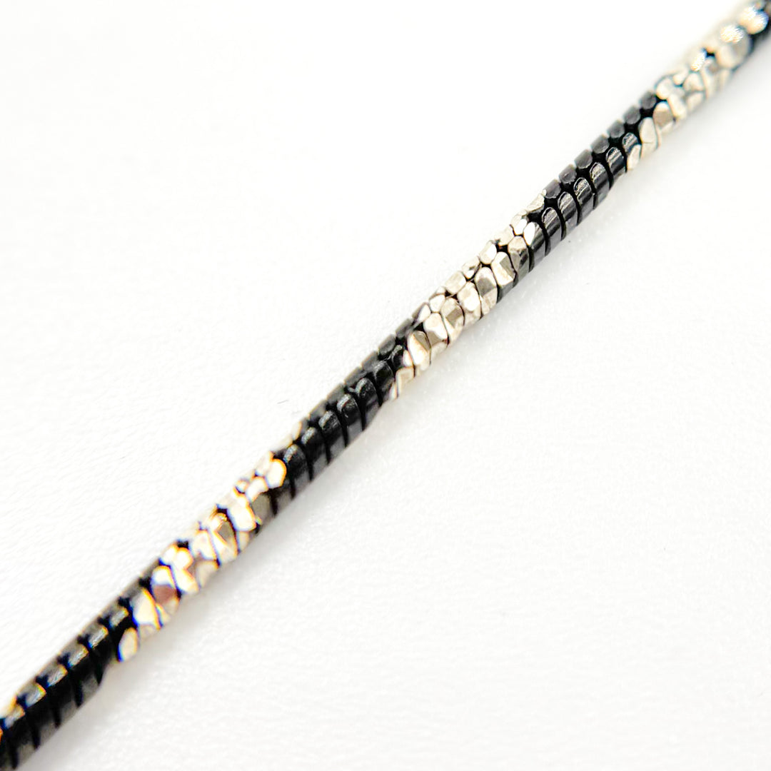 Black Rhodium Sterling Silver Snake Necklace