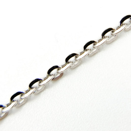 12Necklace. Sterling Silver Flat Round Link Necklace