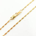 Load image into Gallery viewer, 025R02E0T. 14k Solid Yellow Gold Smooth Round Bars Link Chain
