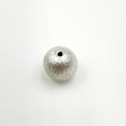 10MM Sterling Silver Seamless Brush Beads