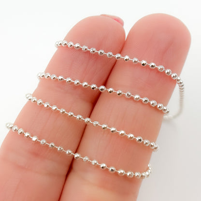Sterling Silver Diamond Cut Ball Chain