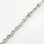 Load image into Gallery viewer, 025R02S1QT4WG. 14K Solid White Gold Satellite Cube Chain
