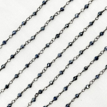 Coated Blue Silverite Oxidized Wire Chain