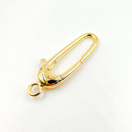 30MM Gold-plated Sterling Silver Oval Clasp