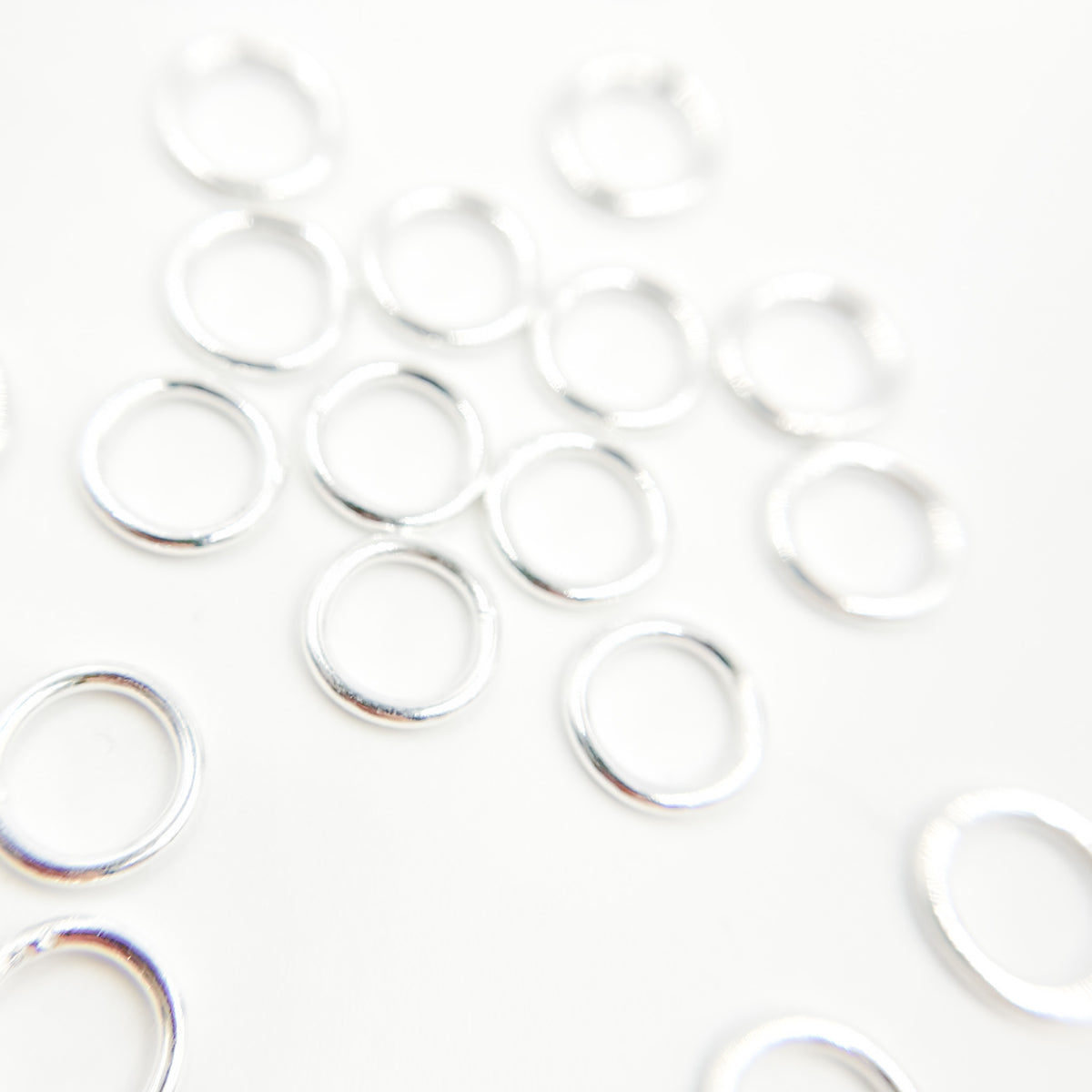 White Sterling Silver Close Jump Ring
