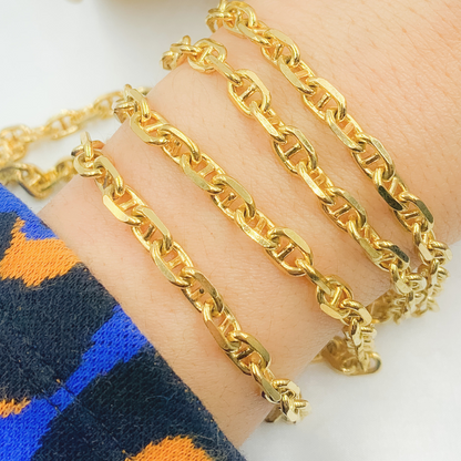 Y75GP. Gold Plated 925 Sterling Silver Marina Chain