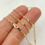 Load image into Gallery viewer, 028G2SLMSIT2NT. 14K Solid Gold Wheat Chain
