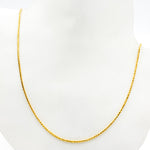 Load image into Gallery viewer, TRE004. 14k Solid Yellow Gold Wheat Chain