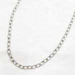 Load image into Gallery viewer, White Rhodium 925 Sterling Silver Textured Cable Necklace. 80DRM
