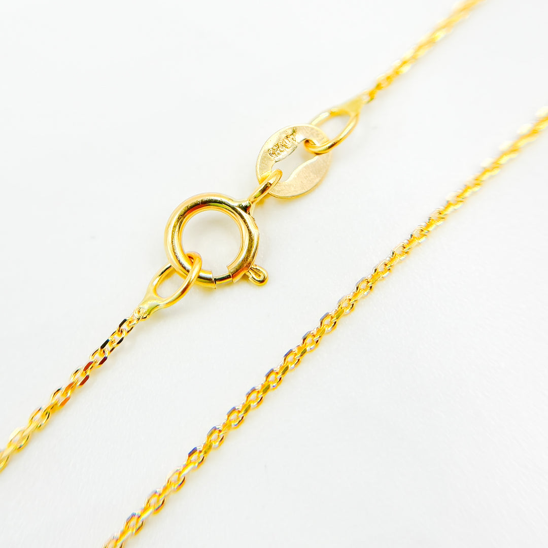 025R01T5. 14K Solid Yellow Gold Cable Chain