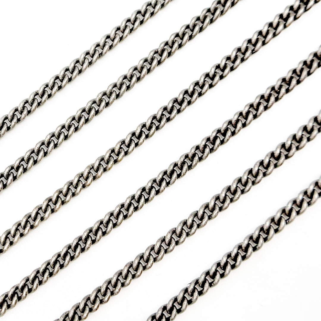 Sterling Silver Oxidized Curb Chain