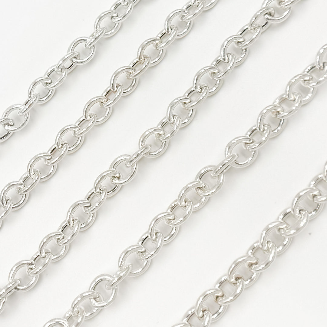 Y99SS. Sterling Silver Smooth Oval Link Chain