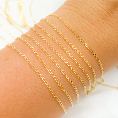 14K Solid Gold Large Curb Chain