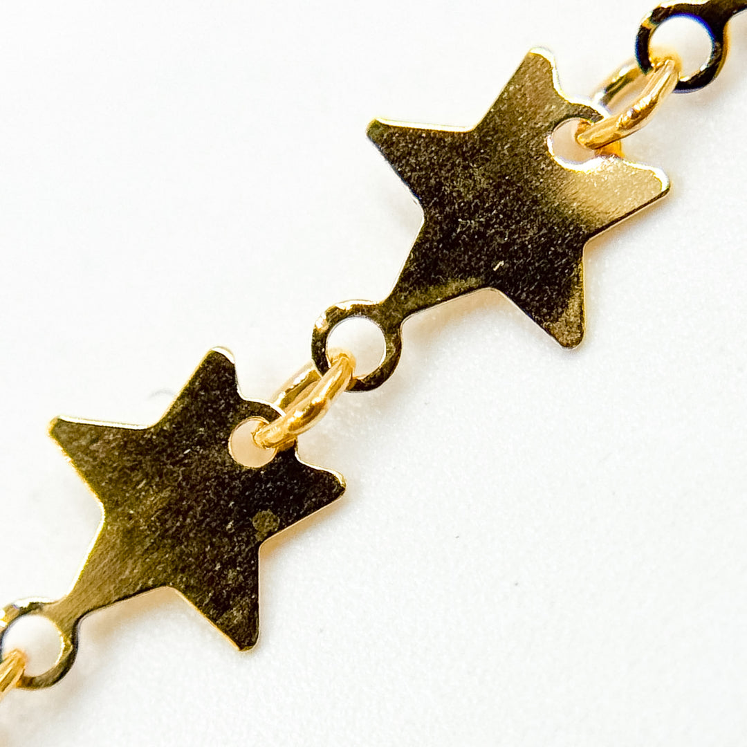 V312GF. 14K Gold-Filled Fancy Star-Link Chain