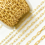 Load image into Gallery viewer, V184GPM. Gold Plated Matt 925 Sterling Silver Diamond Cut Paperclip Link Chain