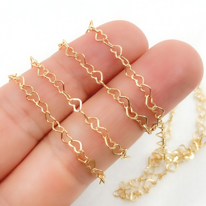 14K Gold Filled Heart Link Chain