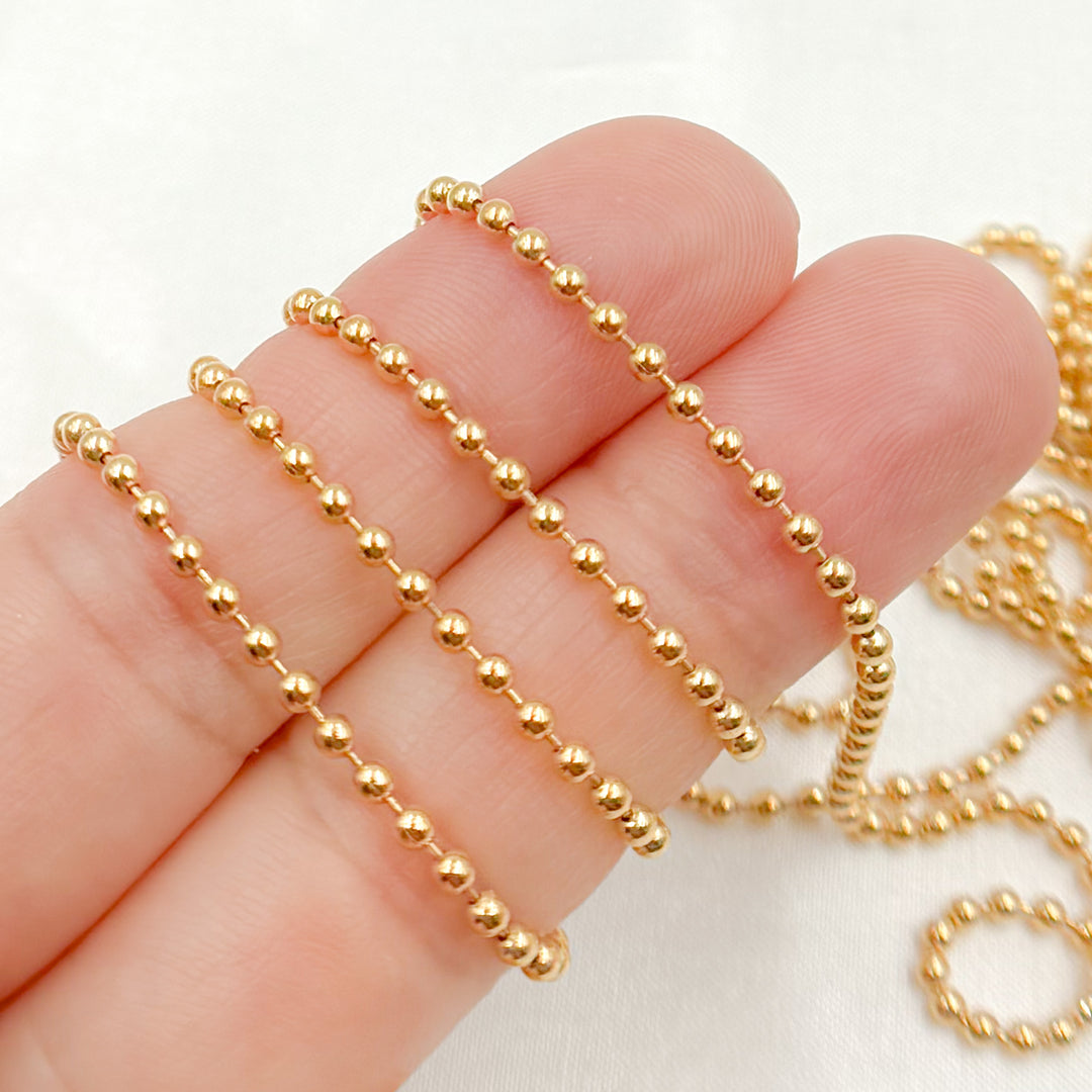 2.0MMBC. 14K Gold Filled Ball Chain