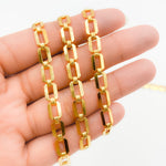 Load image into Gallery viewer, 60GF. 14K Gold-Filled Modern Rectangular Fancy Link Chain