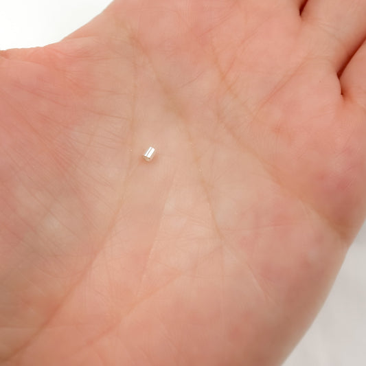 2MM White Sterling Silver Crimp Bead