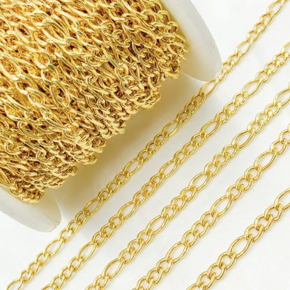 Gold Plated 925 Sterling Silver Gold Plated Figaro Chain. 
