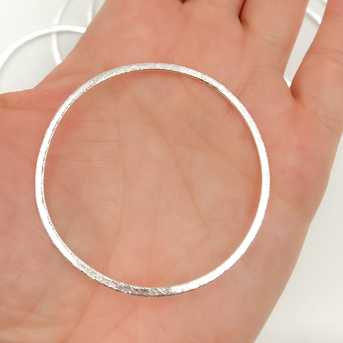 BS8SS. 50MM White Sterling Silver Ring Connector