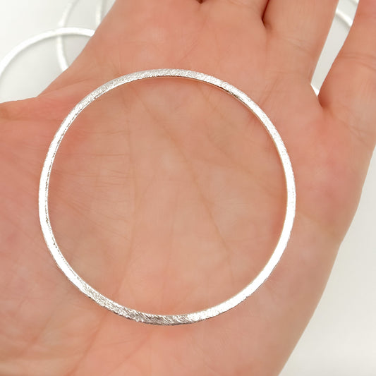 BS8SS. 50MM White Sterling Silver Ring Connector