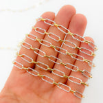 Load image into Gallery viewer, V309TT. Gold Filled and Silver Mixed Link Long and Short Chain - Smooth &amp; Diamond Cut Links