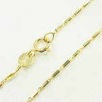 Load image into Gallery viewer, 025R02E0TP0L8L. 14k Solid Yellow Gold Bars Link Chain
