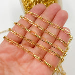 Load image into Gallery viewer, Gold Plated Sterling Silver Rectangular Link Chain