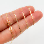 Load image into Gallery viewer, 14k Solid Gold Flat Marina Link Chain