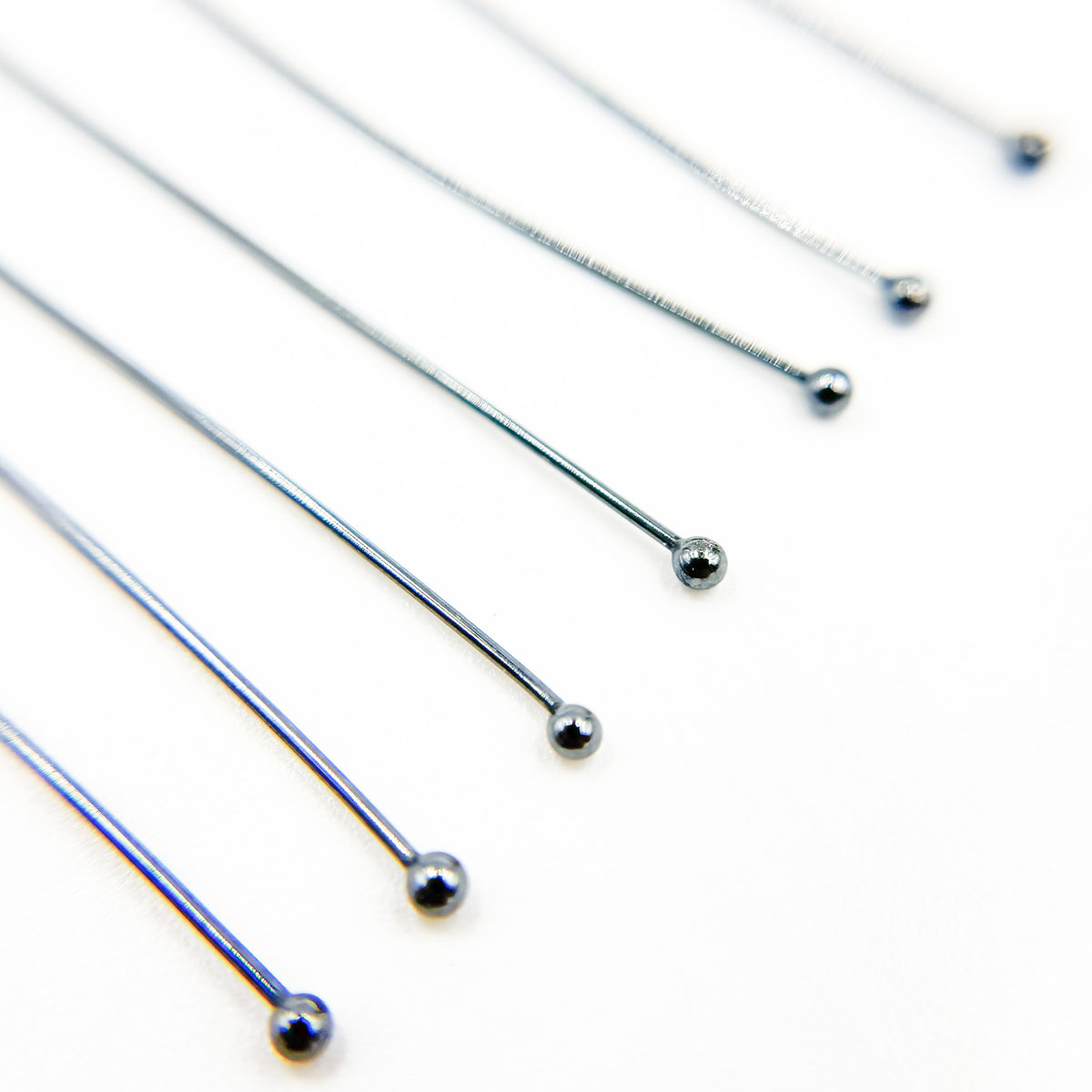 Gauge Black Rhodium Sterling Silver Ball 1.5 Inch Headpin