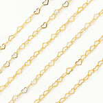 Load image into Gallery viewer, A35F/SPGF. 14K Gold Filled Flat Heart Link Chain
