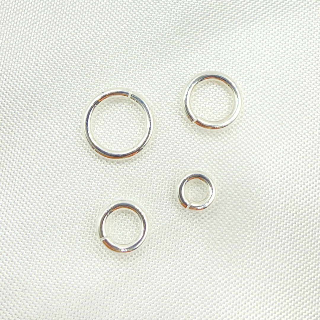 925 Sterling Silver Open Jump Rings 18 Gauge 6mm. 5004522