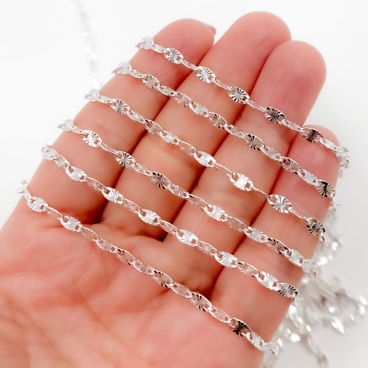 Sterling Silver Textured Marina Chain
