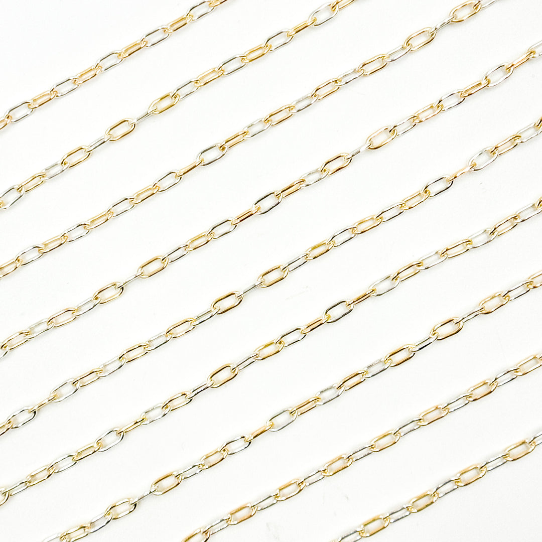 XM/3106XETT. 14k Gold Filled Smooth Paperclip Link Chain
