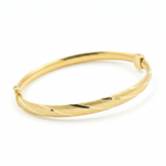 Load image into Gallery viewer, Bangle19. 14K Solid Gold Matte Textured Bangle