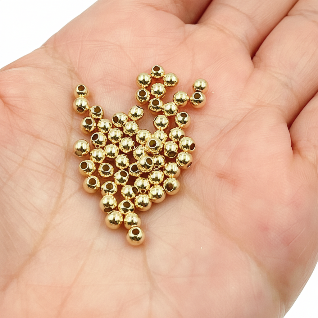 2925SB30H09.  3MM Gold Filled Seamless Beads