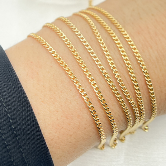 14K Gold Filled Flat Curb Chain